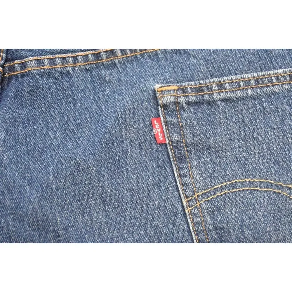 Levi's 550 Relaxed Fit Straight Blue Denim Jeans Mens Size 52 x‎ 32